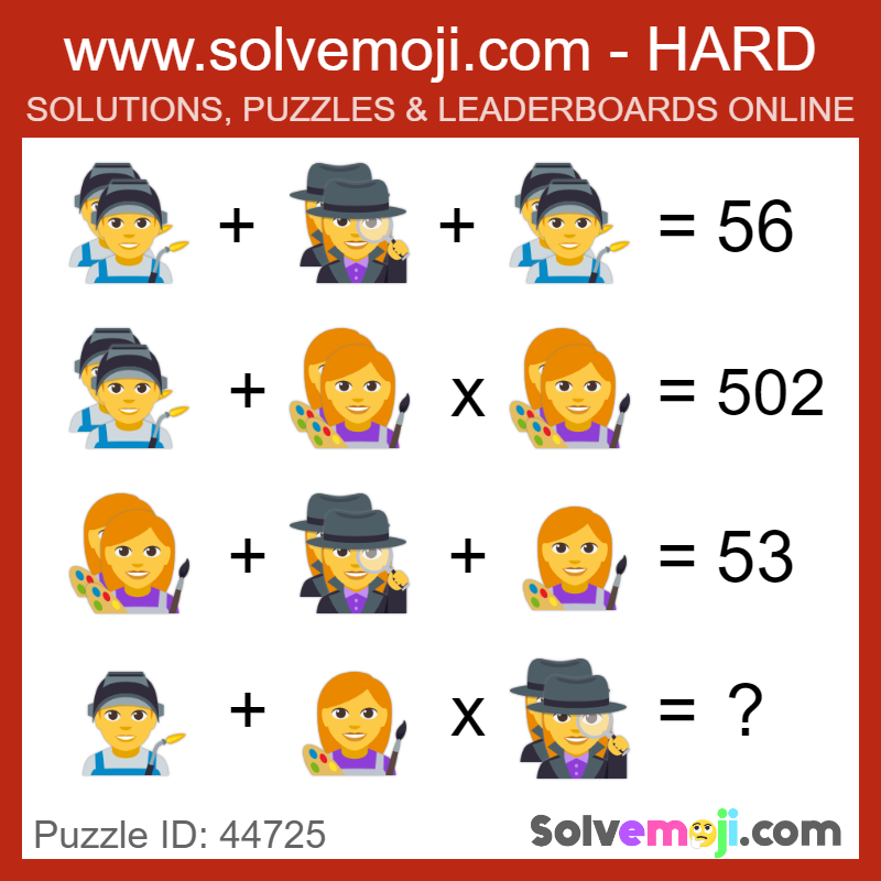 Solvemoji Emoji Math Puzzle 28504