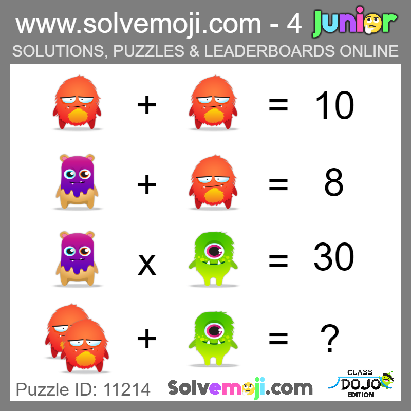 Solvemoji Emoji Math Puzzle 11214